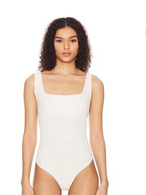 Free People x Intimately FP Send Me Love Bodysuit In Pastel Parchment XS NEW